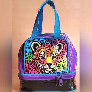 Vintage EUC! Lisa Frank Rainbow Hunter The Leopard Zippered Vinyl Lunch Bag